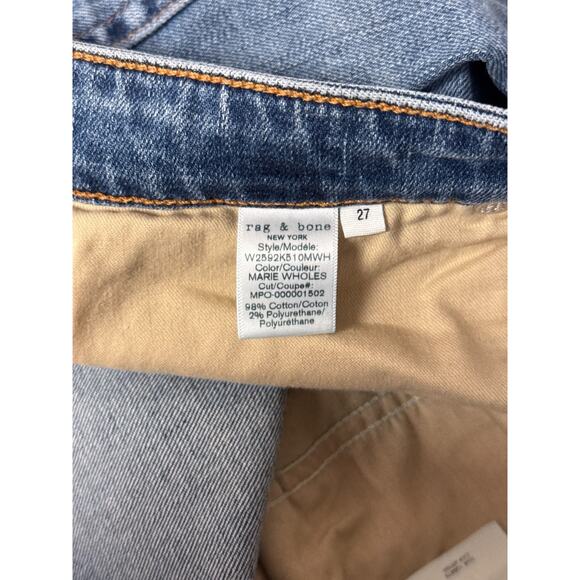 Rag & Bone Jeans 27 Womens Dre Low Rise Ankle Slim Boyfriend Distressed Denim - Picture 8 of 8